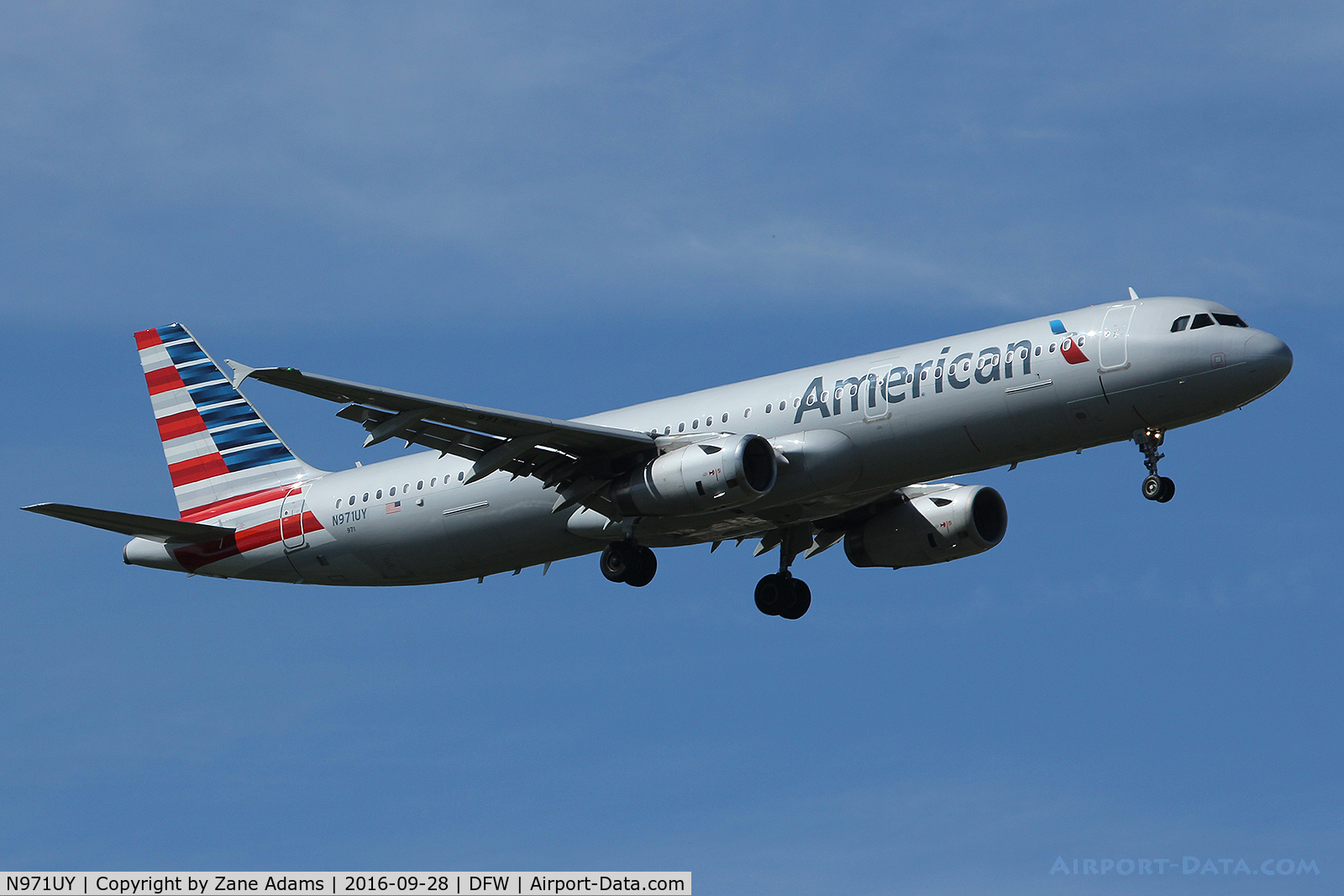 N971UY, 2014 Airbus A321-231 C/N 6249, Arriving at DFW Airport