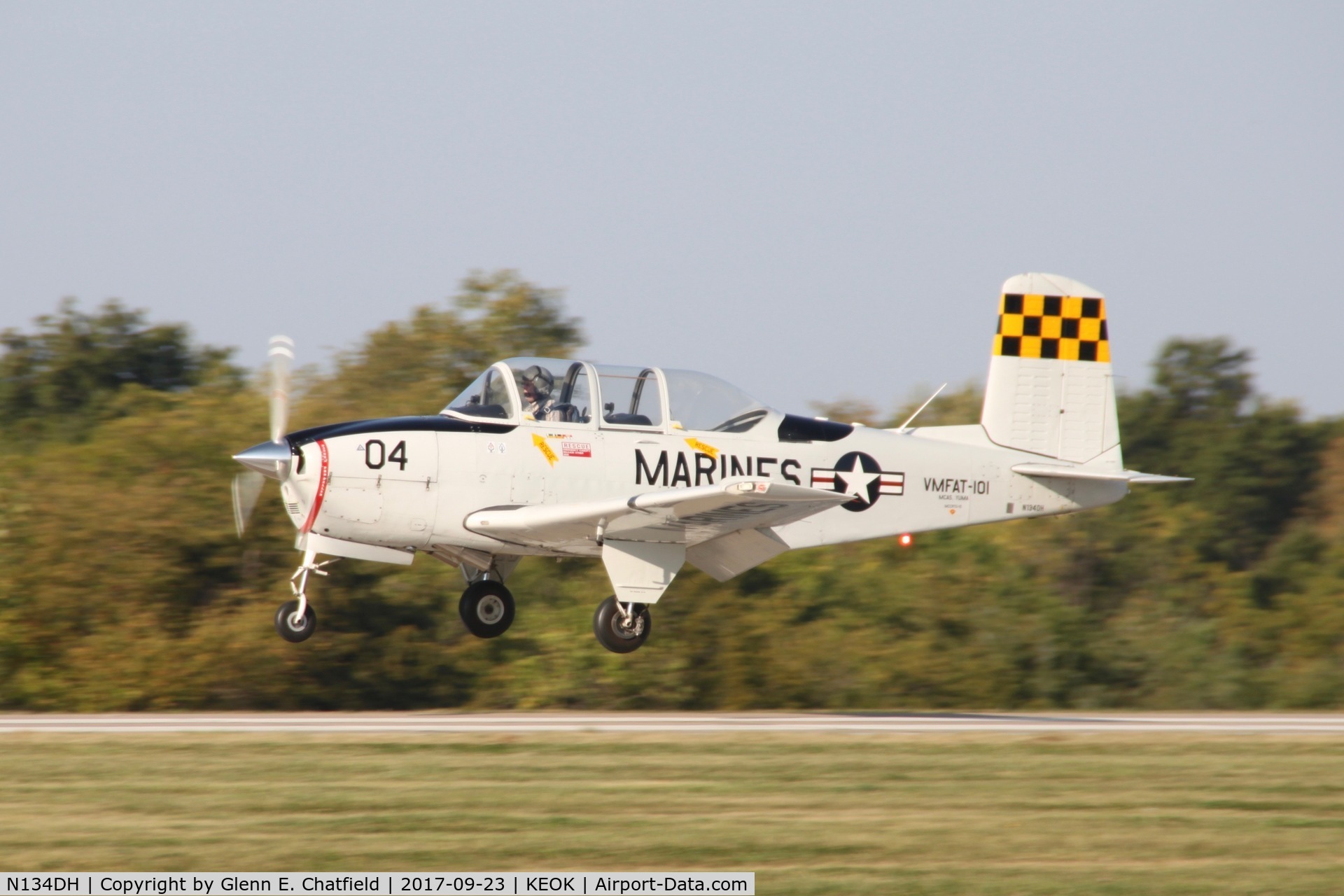 N134DH, 1953 Beech (CCF) T-34A (A45) Mentor C/N CCF34-78, At the L-Bird Fly-In