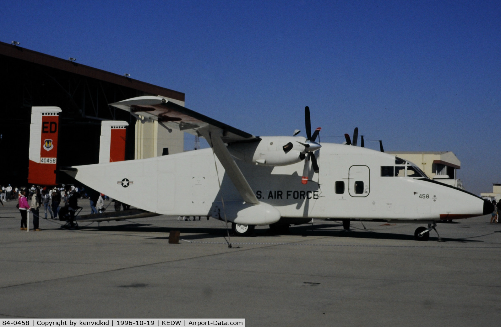 84-0458, Short C-23A Sherpa C/N SH3103, On static display at the Edwards Open House 1996.