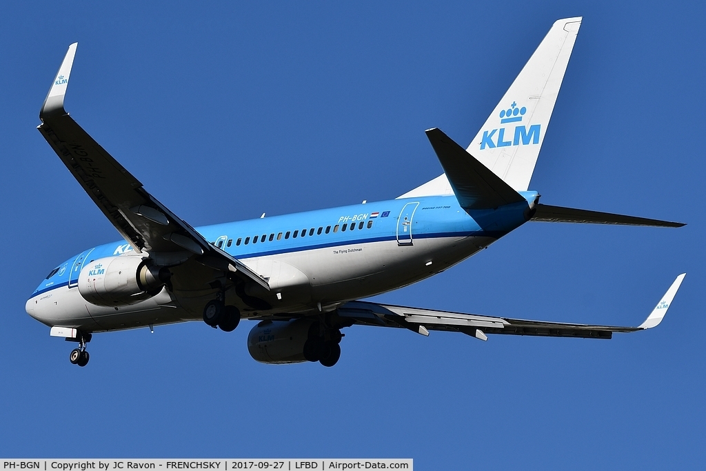 PH-BGN, 2011 Boeing 737-7K2 C/N 38125, KL1297 landing runway 23 from Amsterdam (AMS)