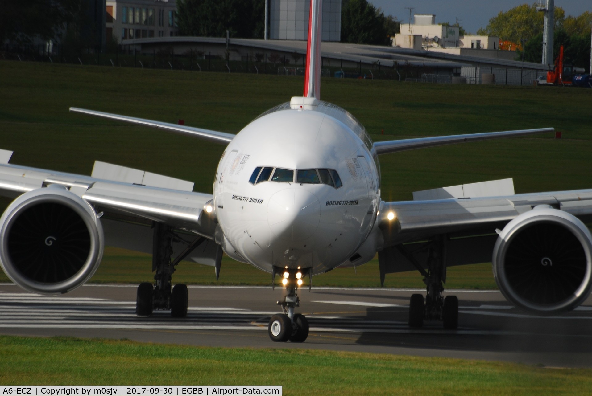 A6-ECZ, 2010 Boeing 777-31H/ER C/N 38983, Head on