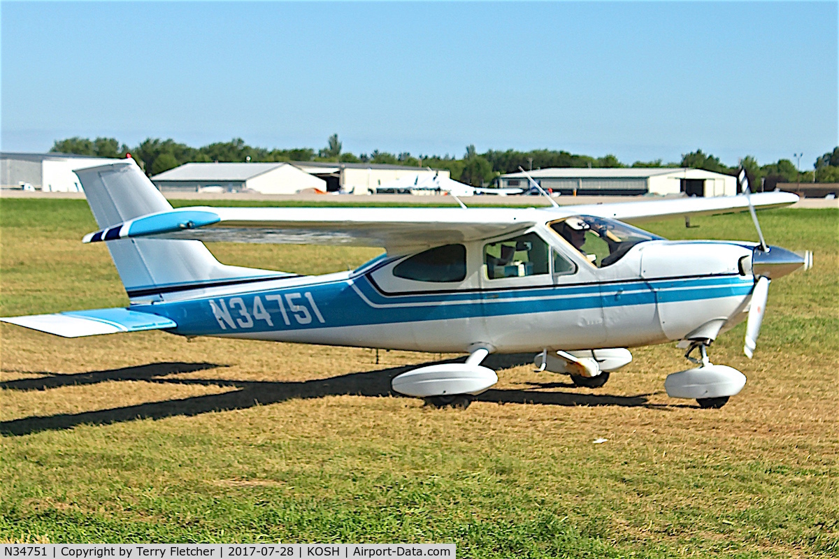 N34751, 1973 Cessna 177B Cardinal C/N 17701977, At 2017 EAA AirVenture at Oshkosh