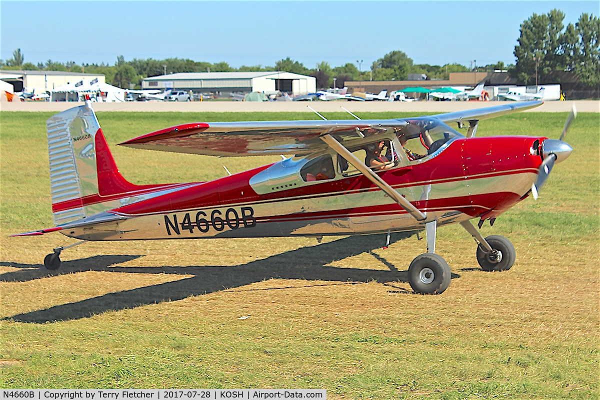 N4660B, 1955 Cessna 180 C/N 31558, At 2017 EAA AirVenture at Oshkosh