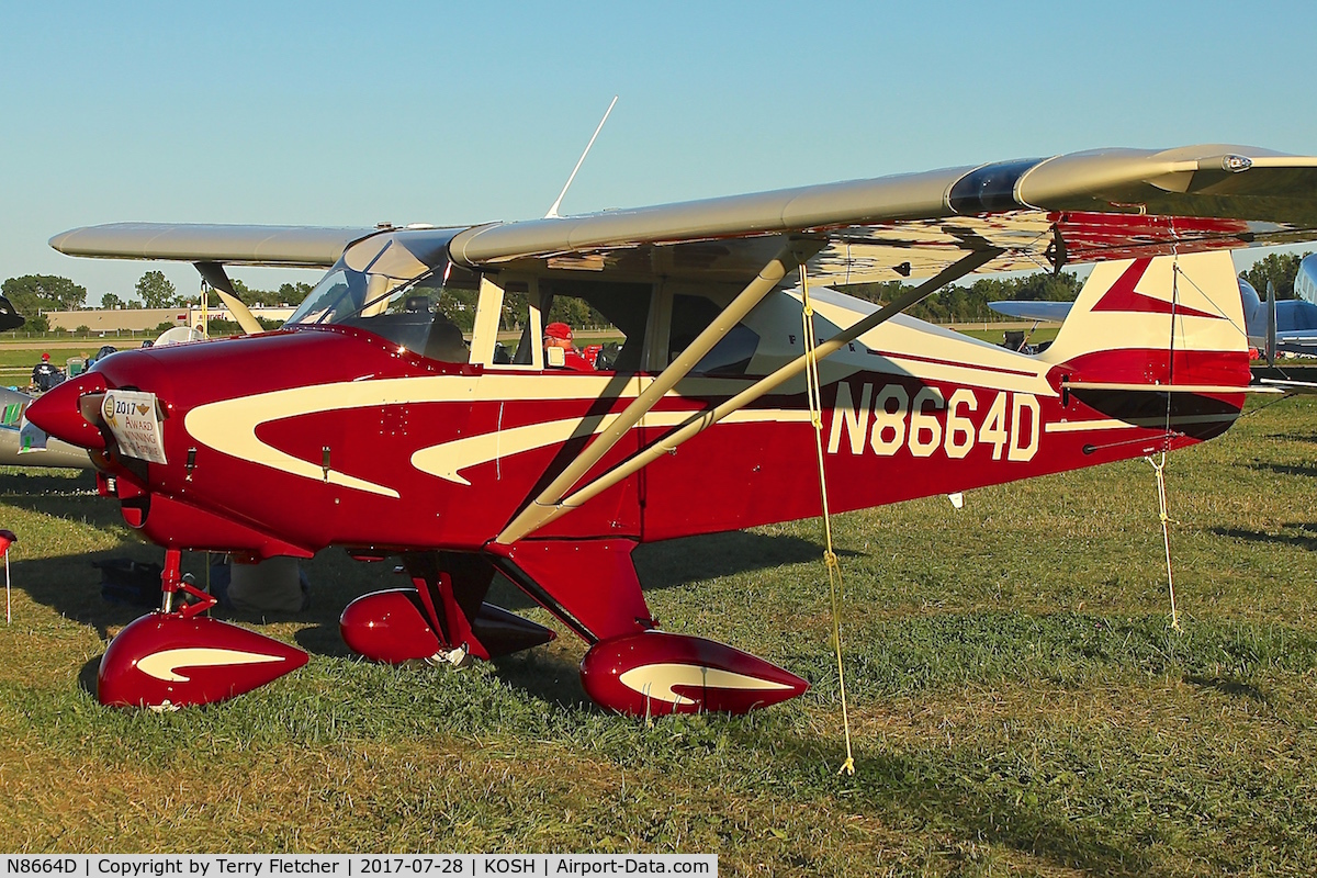 N8664D, 1958 Piper PA-22-160 Tri Pacer C/N 22-5872, At 2017 EAA AirVenture at Oshkosh