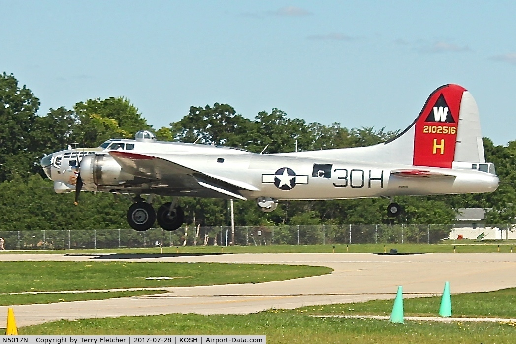 N5017N, 1944 Lockheed/Vega (Boeing) B-17G-105-VE Flying Fortress C/N 8649, At 2017 EAA AirVenture at Oshkosh