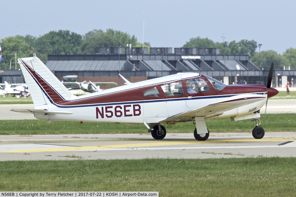 N56EB, 1968 Piper PA-28R-180 Cherokee Arrow C/N 28R30647, At 2017 EAA AirVenture at Oshkosh