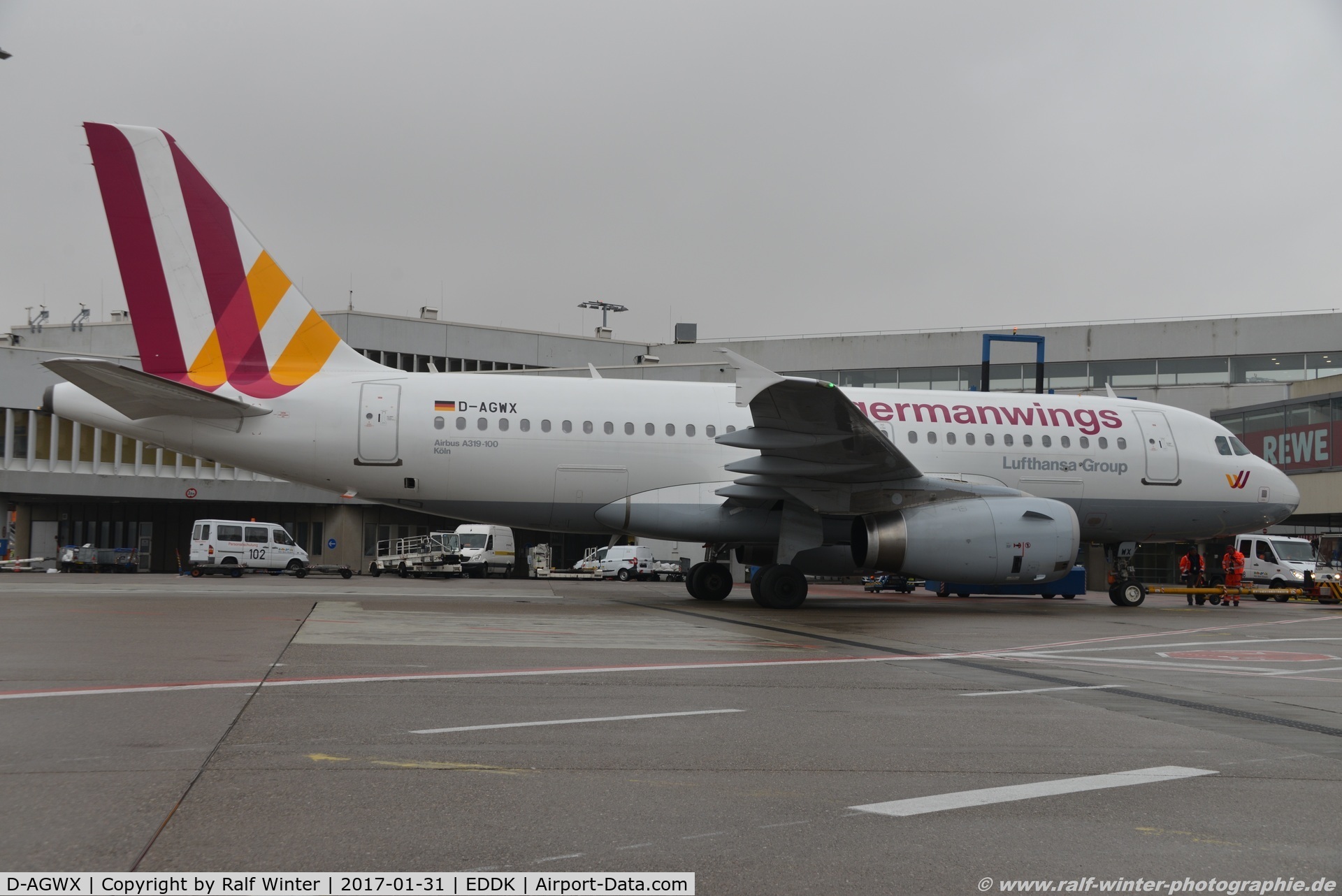 D-AGWX, 2013 Airbus A319-132 C/N 5569, Airbus A319-132 - 4U GWI Germanwings 'Köln' - 5569 - D-AGWX - 31.01.2017 - CGN