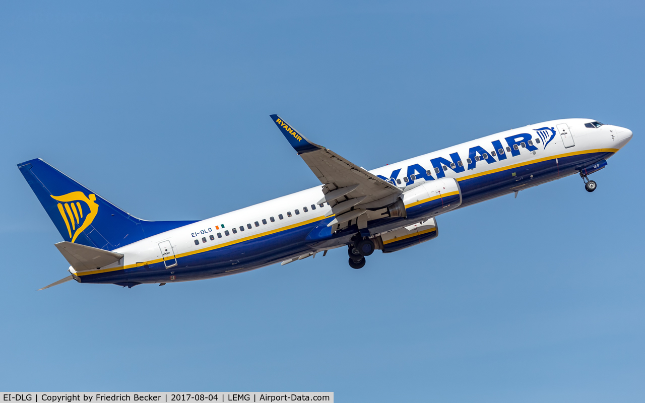 EI-DLG, 2006 Boeing 737-8AS C/N 33589, departure from Malaga