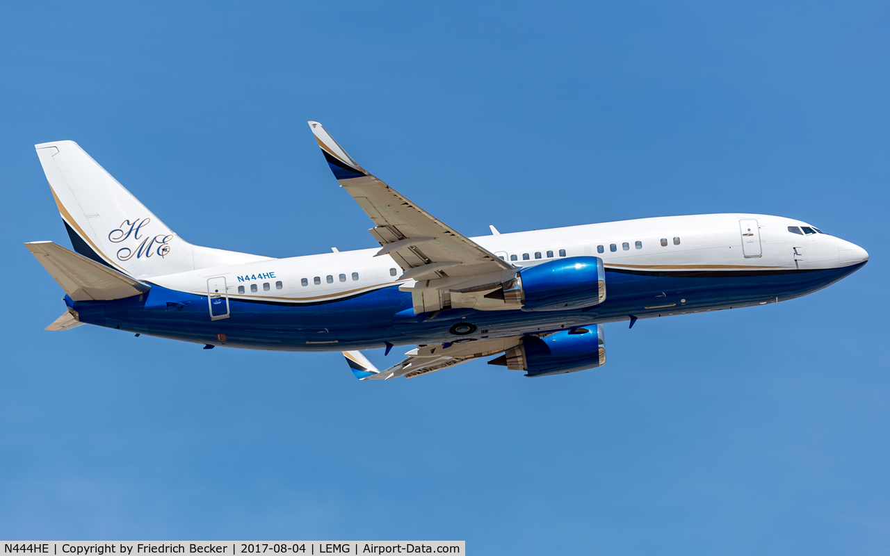N444HE, 1987 Boeing 737-300 C/N 23800, departure from Malaga