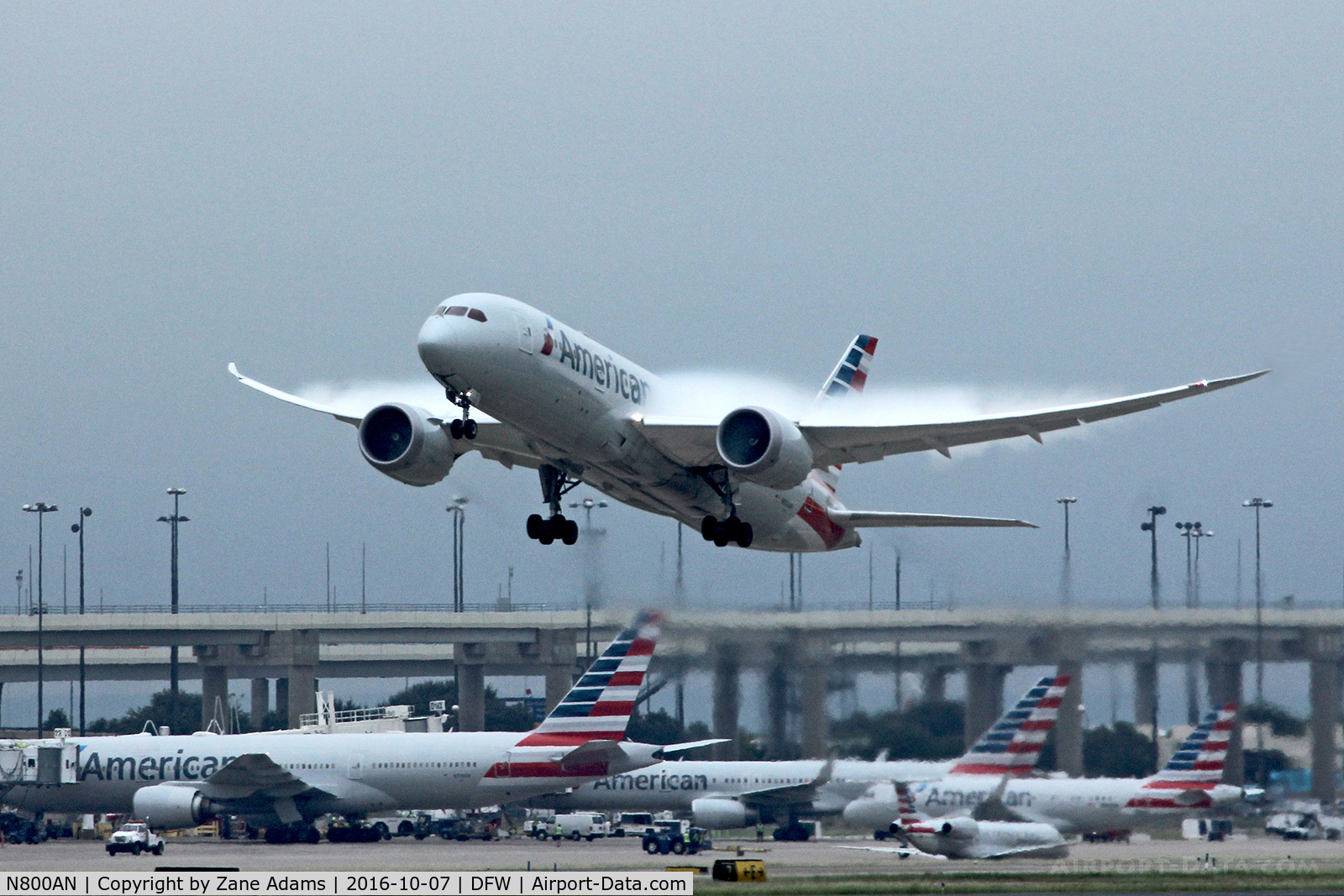 N800AN, 2014 Boeing 787-8 Dreamliner Dreamliner C/N 40618, Departing DFW Airport