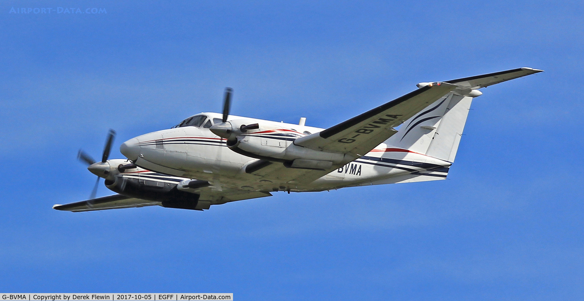 G-BVMA, 1980 Beech 200 Super King Air C/N BB-797, Beech 200, Dragonfly Aviation Services Ltd, Cardiff based, low go round following a DME approach.