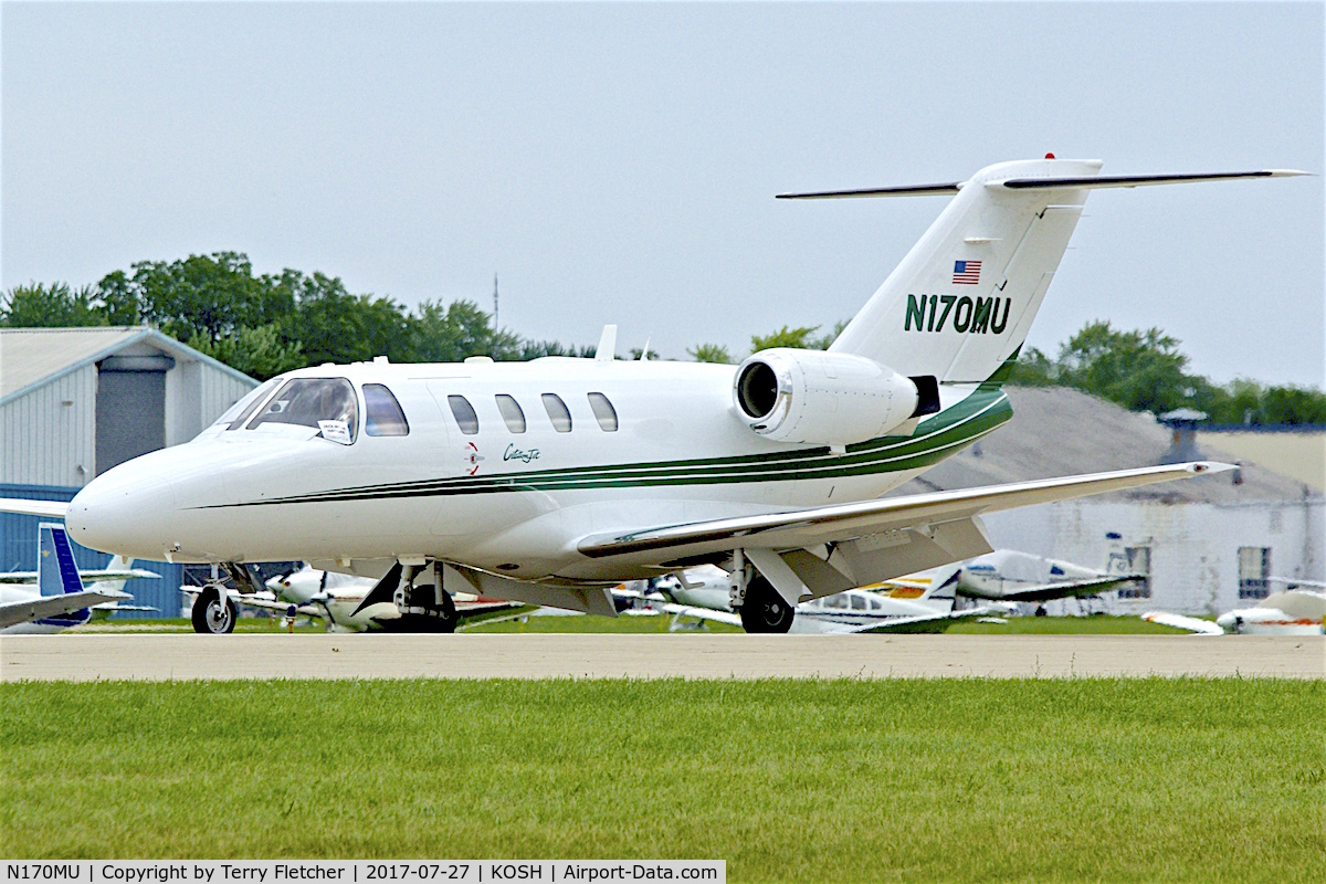 N170MU, 1996 Cessna 525 CitationJet C/N 525-0170, At 2017 EAA AirVenture at Oshkosh