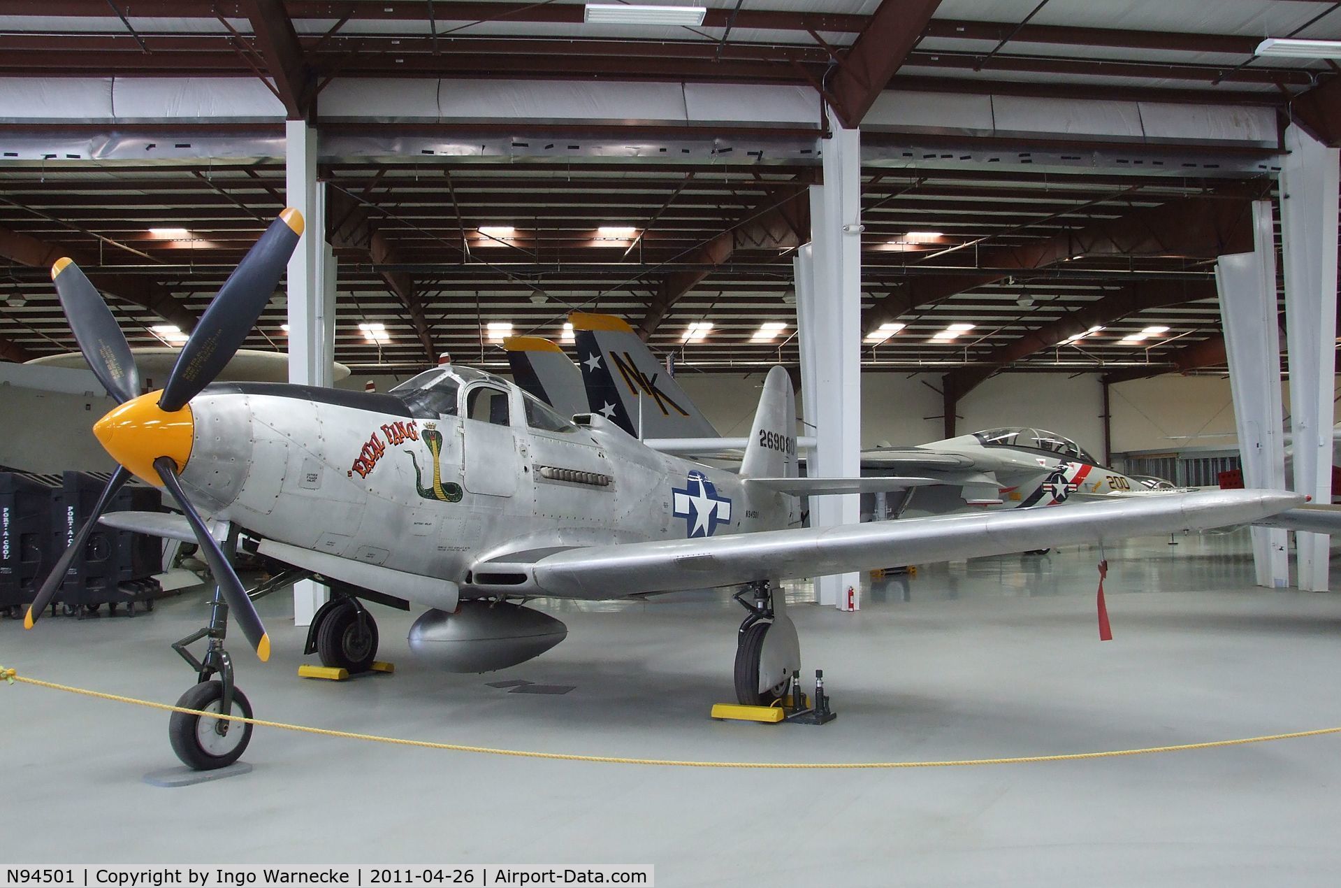 N94501, 1943 Bell P-63C Kingcobra C/N 42-69080, Bell P-63C Kingcobra at the Yanks Air Museum, Chino CA