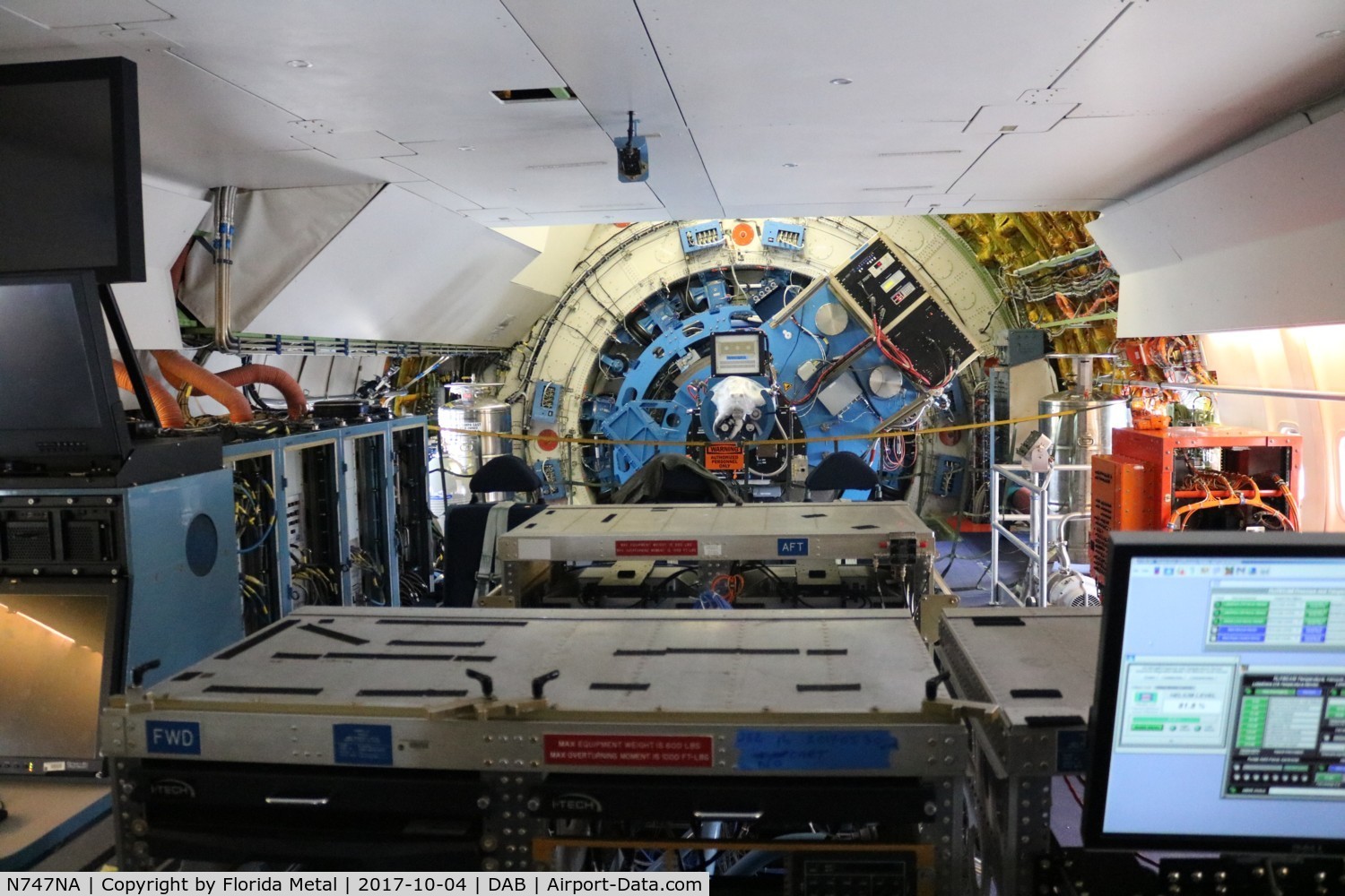 N747NA, 1977 Boeing 747SP-21 C/N 21441, NASA SOFIA 747SP interior