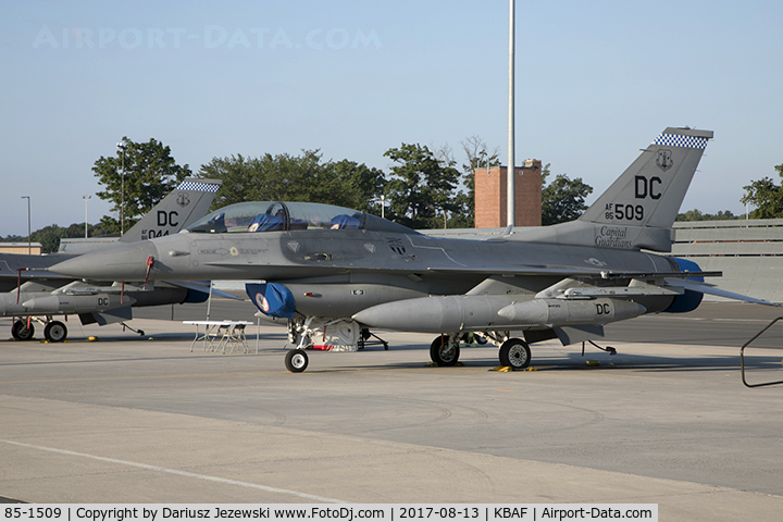 85-1509, 1985 General Dynamics F-16D Fighting Falcon C/N 5D-31, F-16D Fighting Falcon 85-1509 DC from 121st FS 