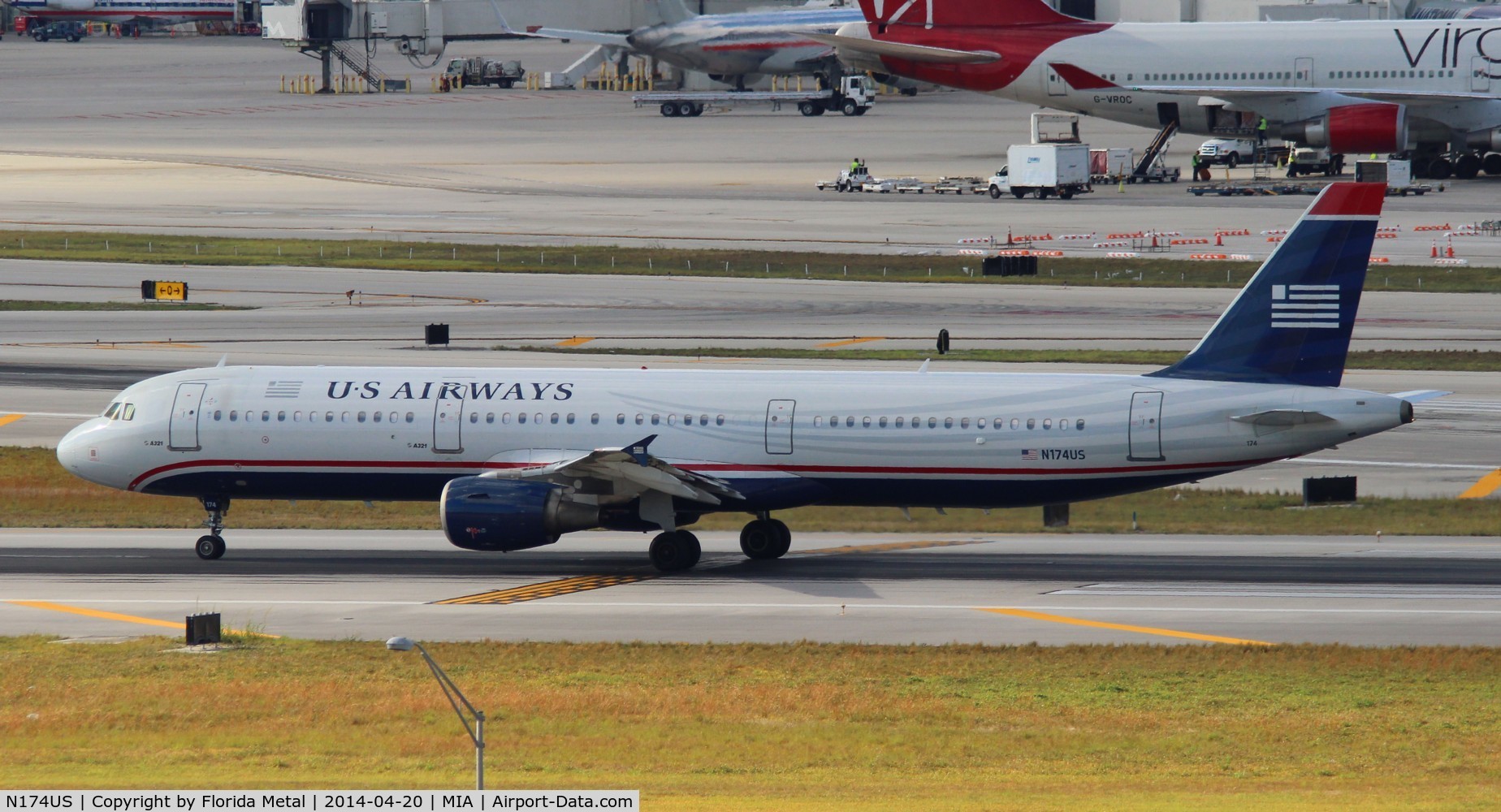 N174US, 2001 Airbus A321-211 C/N 1492, USAirways