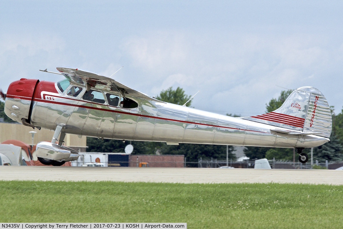 N3435V, 1948 Cessna 195 C/N 7120, At  2017 EAA AirVenture at Oshkosh