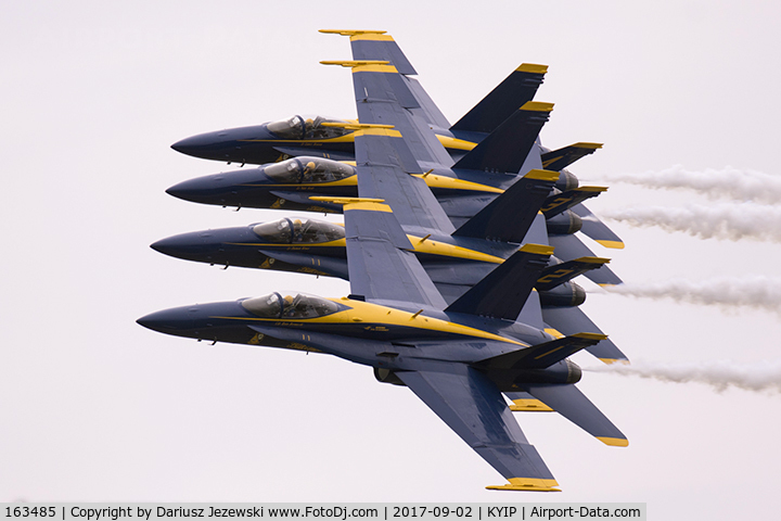 163485, 1988 McDonnell Douglas F/A-18C Hornet C/N 0717/C044, F/A-18C Hornet 163485  from Blue Angels Demo Team  NAS Oceana, VA