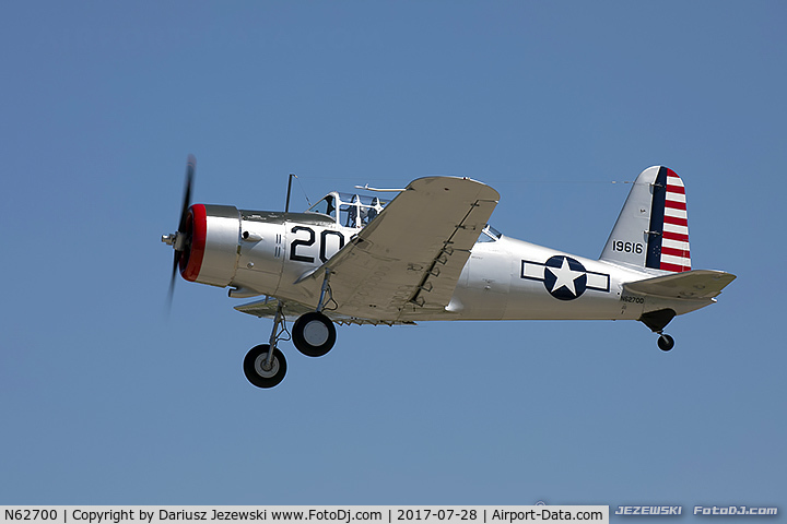 N62700, 1941 Convair BT-13A Valiant C/N 1850, Convair BT-13A Valiant  C/N 1850, N62700