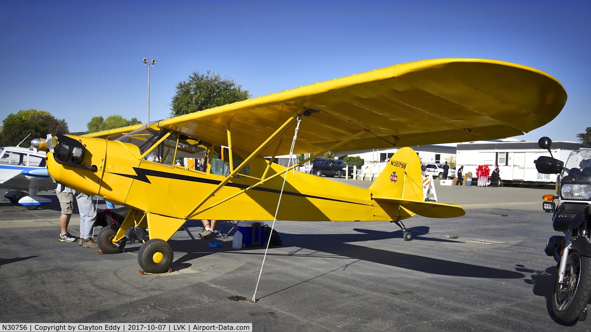 N30756, 1940 Piper J3C-65 Cub Cub C/N 5091, Livermore Airport California 2017.