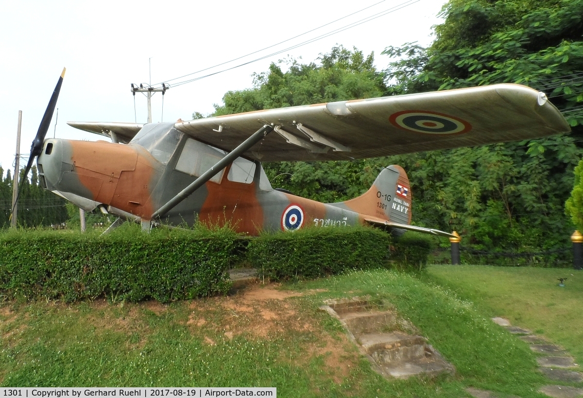 1301, Cessna O-1G Bird Dog (305D) C/N 501682, Royal Thai Navy Memorial , Sattahip / Thailand