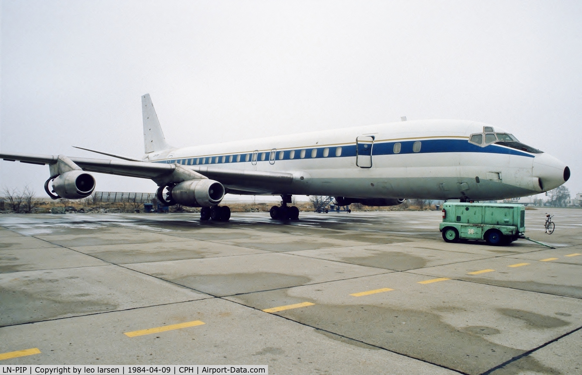 LN-PIP, 1959 Douglas DC-8-33 C/N 45256, Copenhagen 9.4.1984