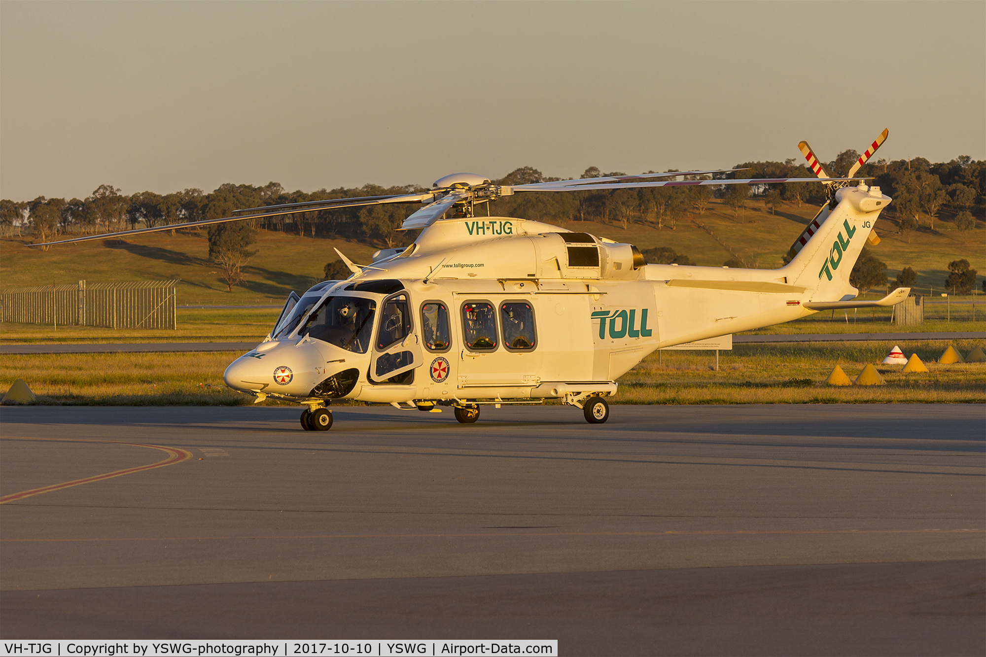 VH-TJG, 2016 Leonardo-Finmeccanica AW-139 C/N 31743, Toll Group/Helicorp (VH-TJG) Leonardo AW139 at Wagga Wagga Airport.
