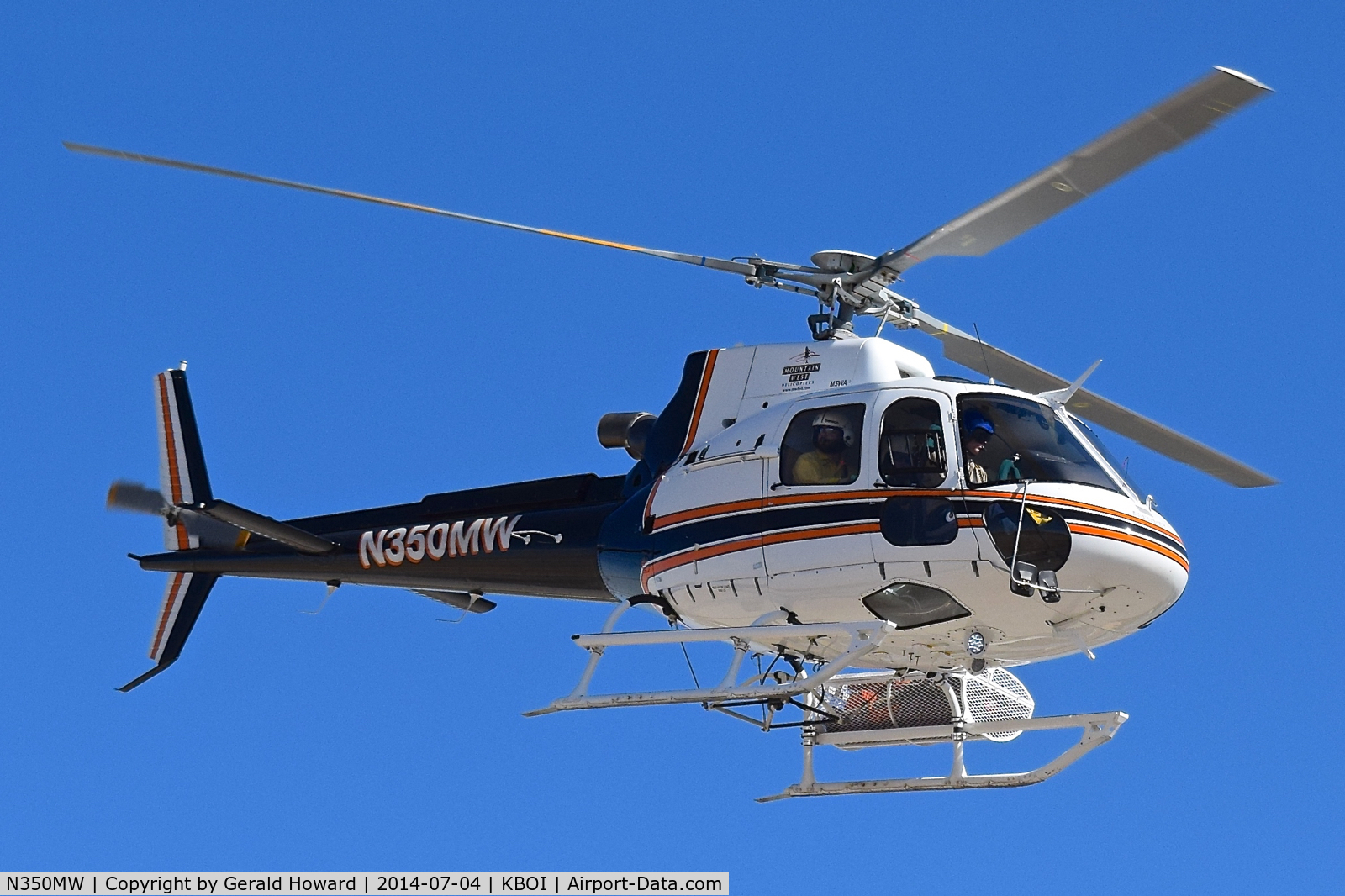 N350MW, 2012 Eurocopter AS-350B-3 Ecureuil Ecureuil C/N 7478, Departing BLM helo pad.