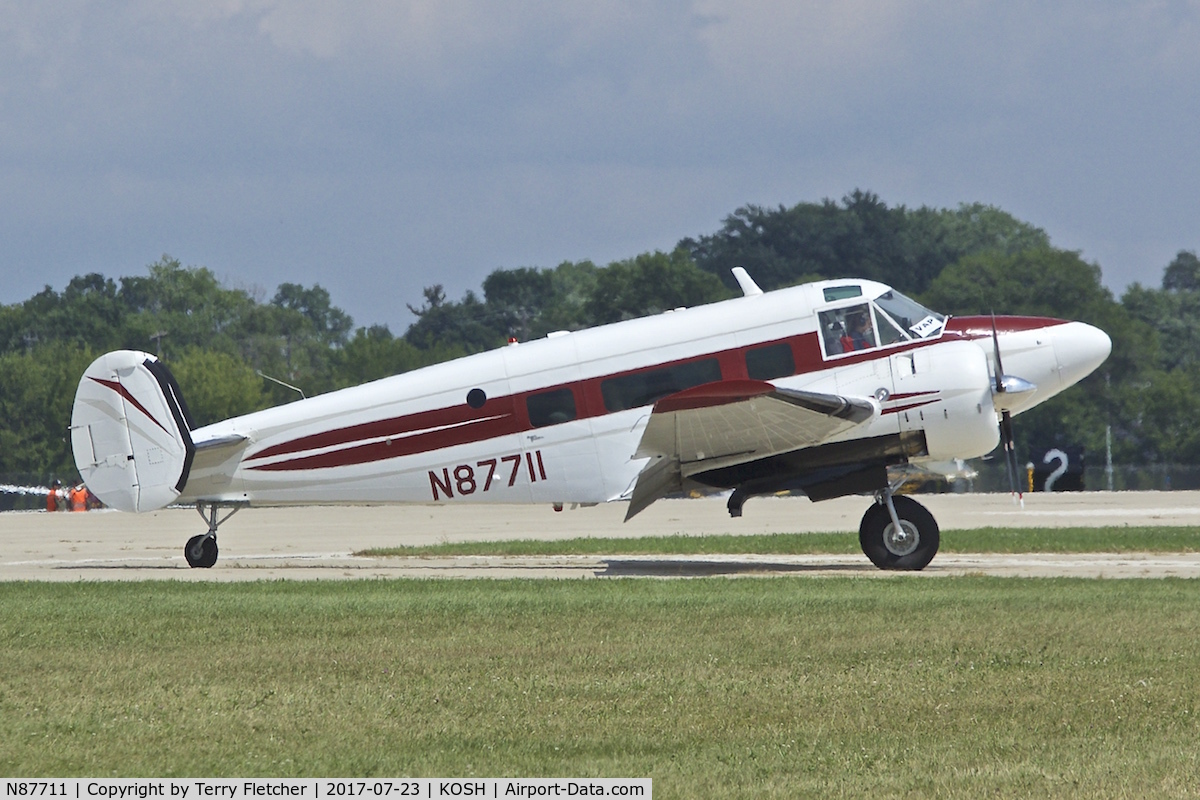 N87711, 1963 Beech H-18 C/N BA-650, at 2017 EAA AirVenture at Oshkosh