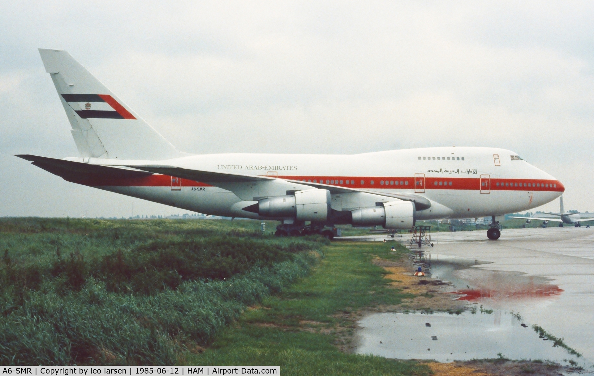 A6-SMR, 1979 Boeing 747SP-31 C/N 21961, Hamburg 12.6.1985
