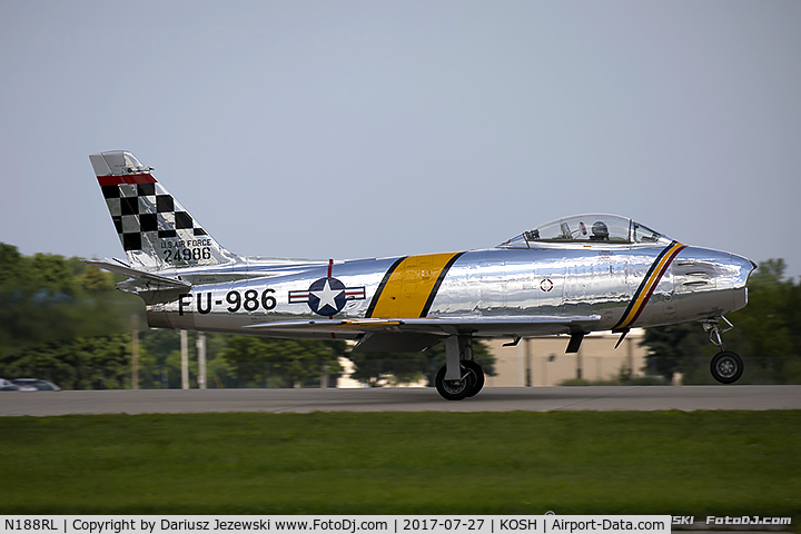 N188RL, 1952 North American F-86F Sabre C/N 191-682, North American F-86F (CWF86-F-30-NA) Sabre 