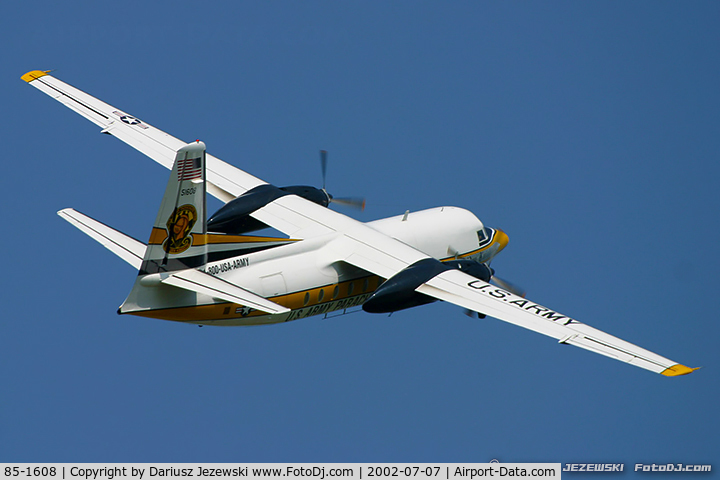 85-1608, 1984 Fokker C-31A (F27-400M) Troopship C/N 10668, C-31A Troopship (F-27-400M) 85-1608 from USAR