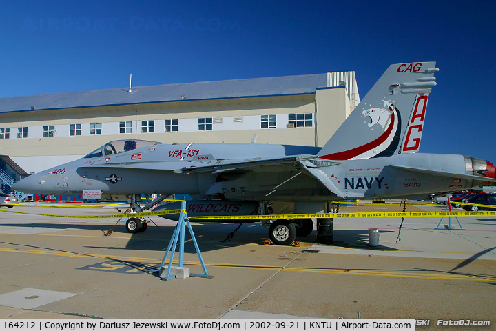164212, 1990 McDonnell Douglas F/A-18C Hornet C/N 975/C203, F/A-18C Hornet 164212 AG-400 from VFA-131 'Wildcats' NAS Oceana, VA