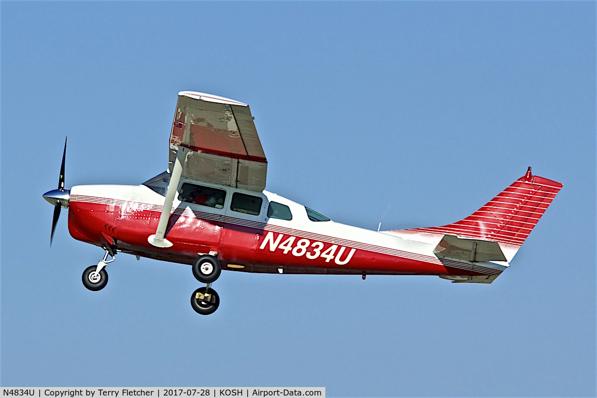 N4834U, 1963 Cessna 210-5A(205A) C/N 205-0534, at 2017 EAA AirVenture at Oshkosh