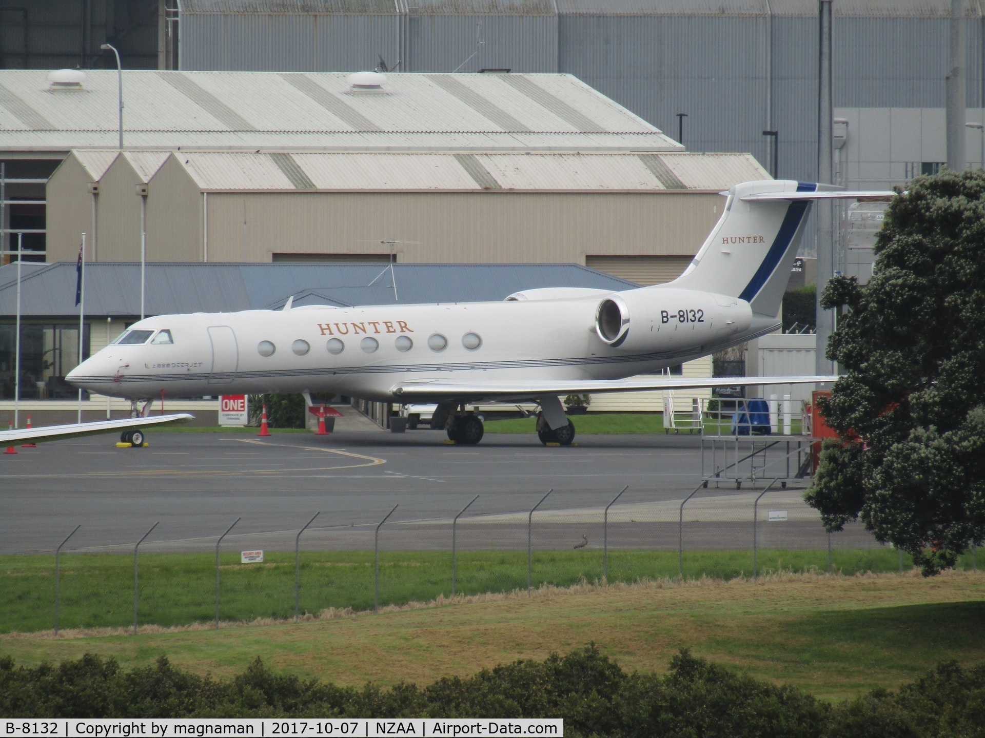 B-8132, Gulfstream Aerospace GV-SP (G550) C/N 5291, long range shot from viewing area