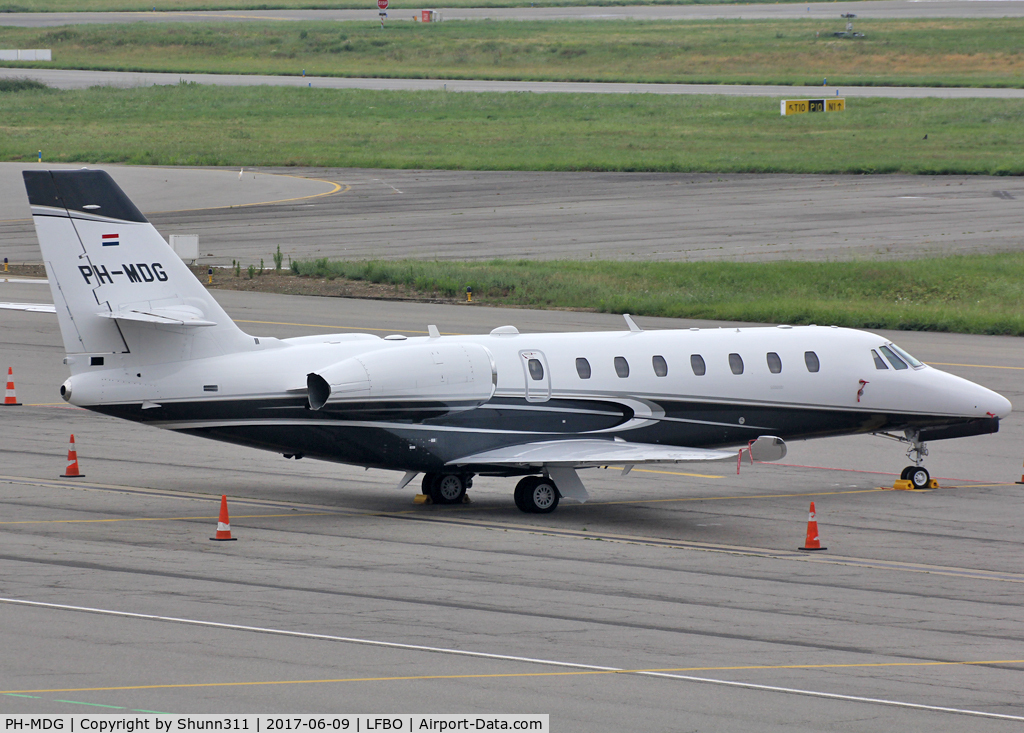 PH-MDG, 2016 Cessna 680 Citation Sovereign+ C/N 680-0561, Parked at the General Aviation area...