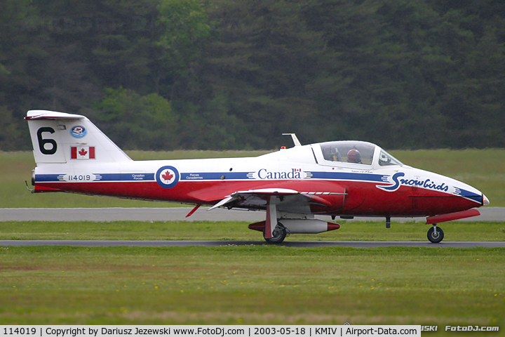 114019, Canadair CT-114 Tutor C/N 1019, CAF CT-114 Tutor 114019 C/N 1019 from Snowbirds Demo Team 15 Wing CFB Moose Jaw, SK