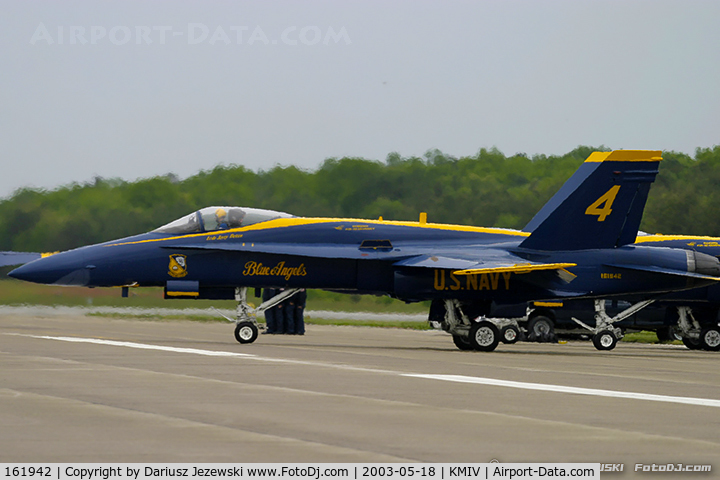 161942, McDonnell Douglas F/A-18A Hornet C/N 0149, F/A-18A Hornet 161942 C/N 0149 from Blue Angels Demo Team  NAS Pensacola, FL