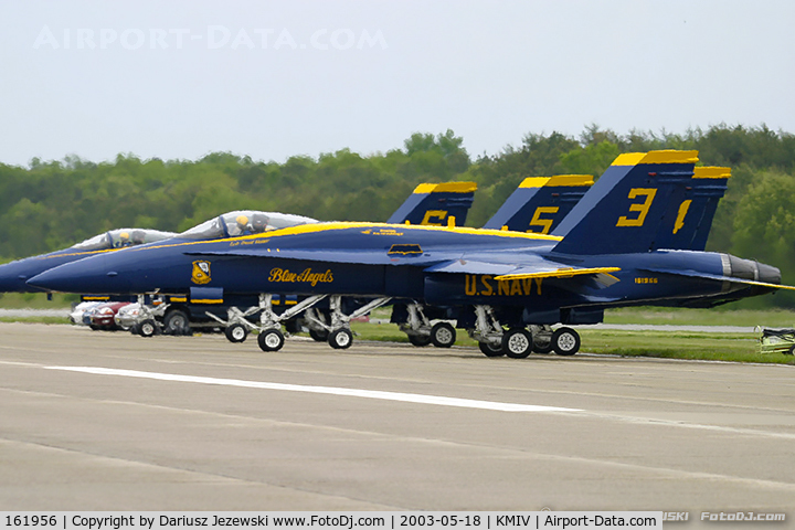 161956, McDonnell Douglas F/A-18A Hornet C/N 0167, F/A-18A Hornet 161956 C/N 0167 from Blue Angels Demo Team  NAS Pensacola, FL