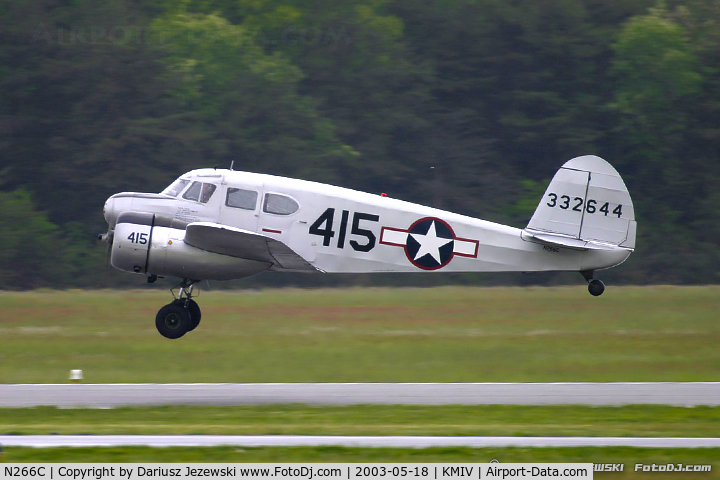 N266C, 1943 Cessna UC-78B (T-50) Bobcat C/N 6582, Cessna T-50 C/N 6582, N266C