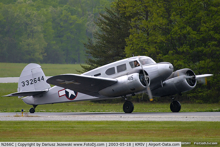 N266C, 1943 Cessna UC-78B (T-50) Bobcat C/N 6582, Cessna T-50 C/N 6582, N266C