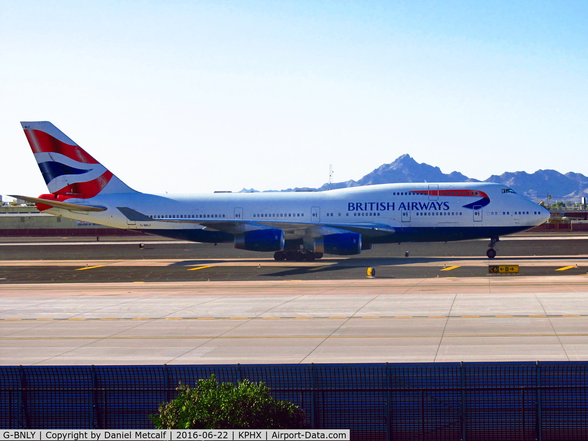 G-BNLY, 1993 Boeing 747-436 C/N 27090, Phoenix Sky Harbor