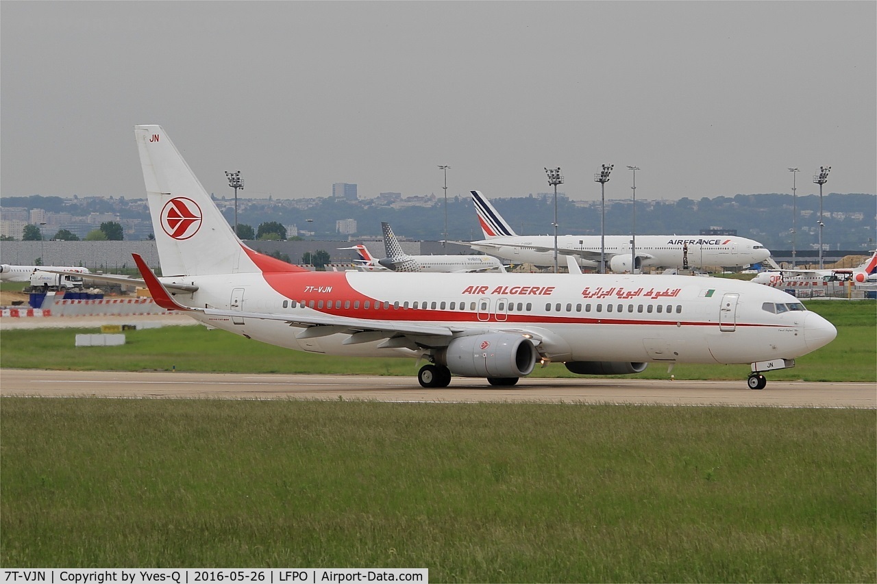 7T-VJN, 2001 Boeing 737-8D6 C/N 30206, Boeing 737-8D6, Take off run rwy 08, Paris-Orly airport (LFPO-ORY)