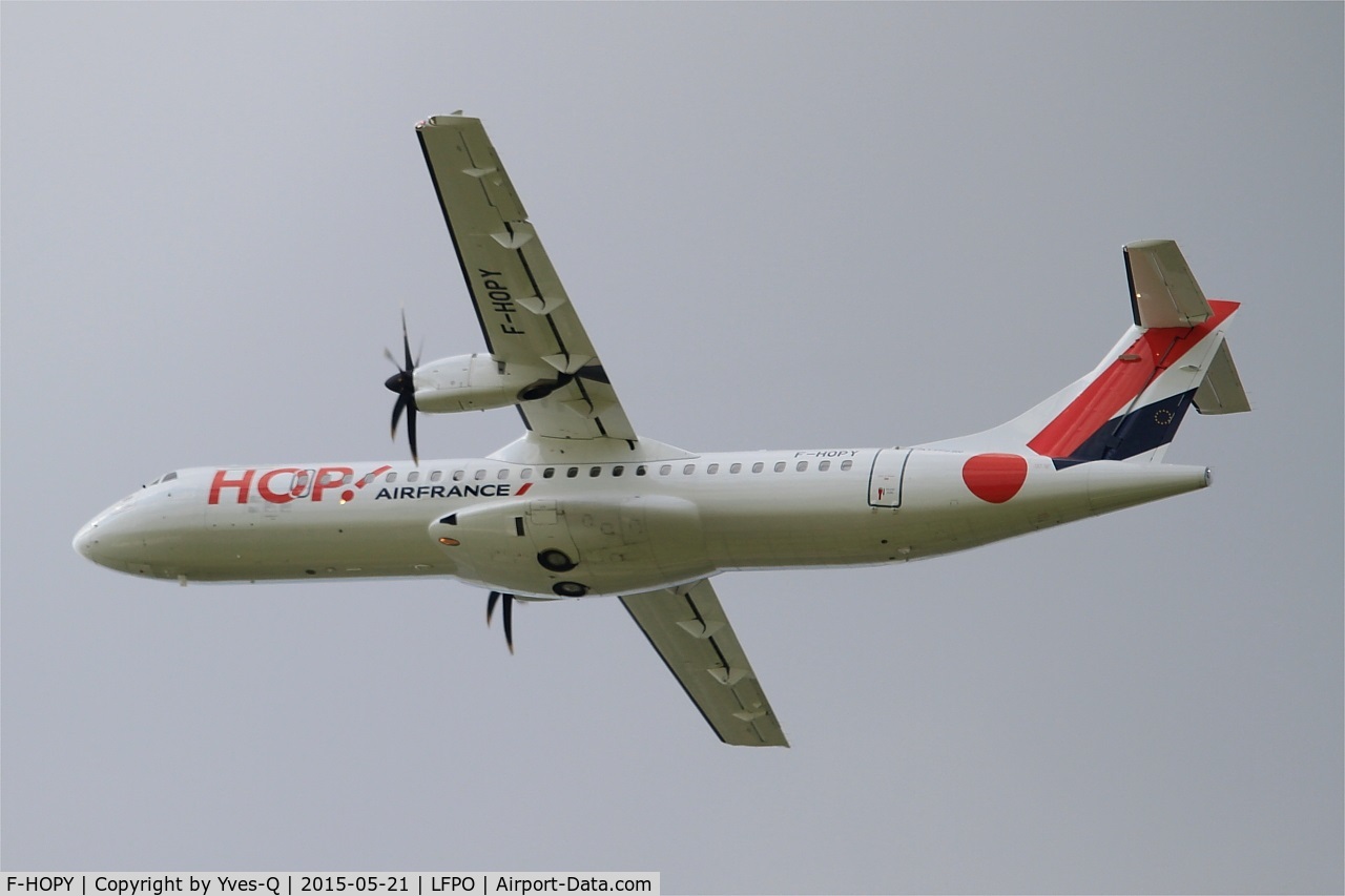 F-HOPY, 2015 ATR 72-212A C/N 1237, ATR 72-600, Take off rwy 24, Paris-Orly airport (LFPO-ORY)