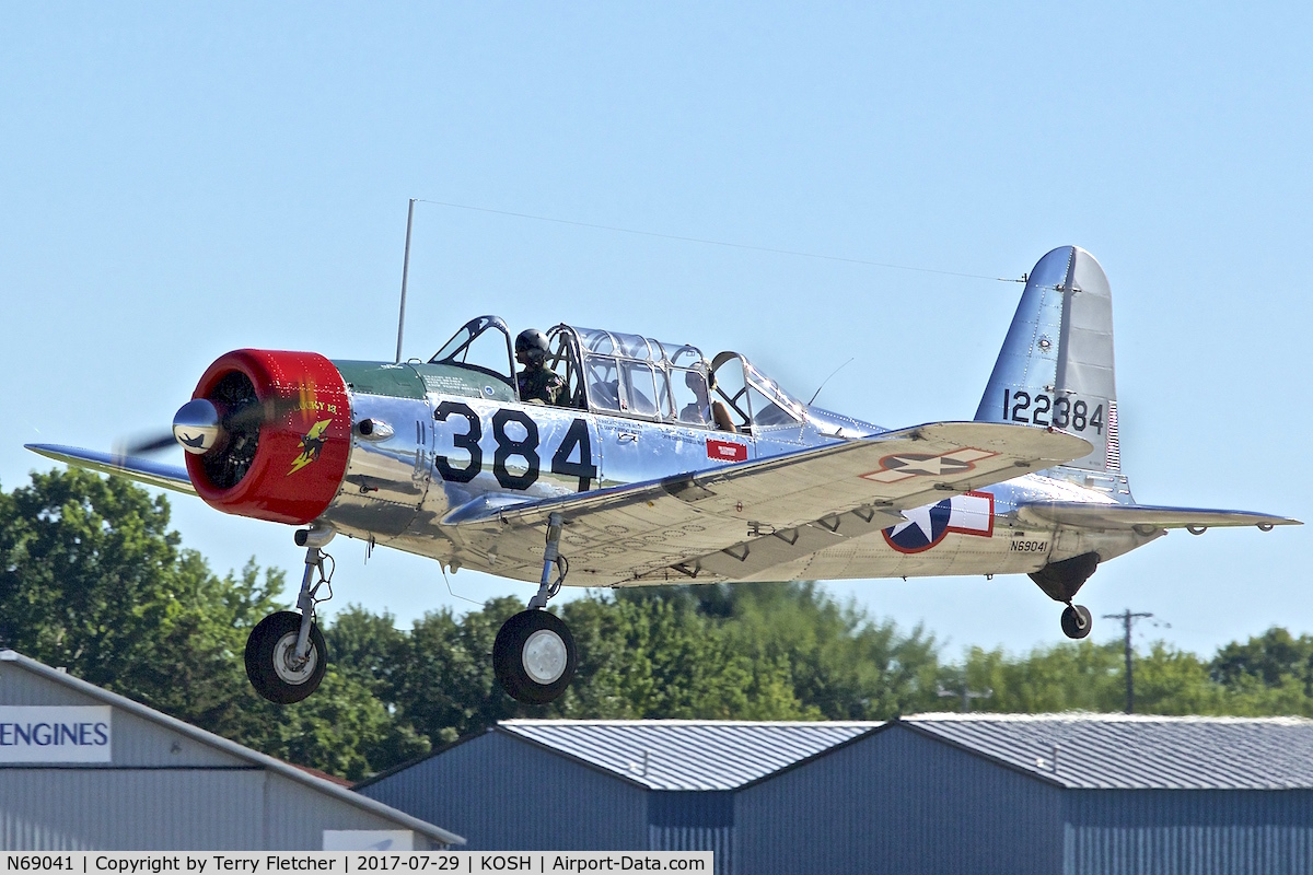 N69041, 1942 Consolidated Vultee BT-13A C/N 6462, at 2017 EAA AirVenture at Oshkosh