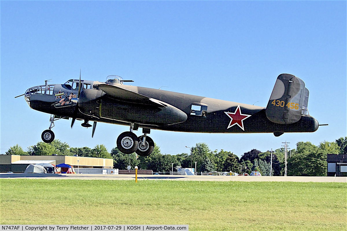 N747AF, 1944 North American B-25J Mitchell Mitchell C/N 108-33731, At 2017 EAA AirVenture at Oshkosh