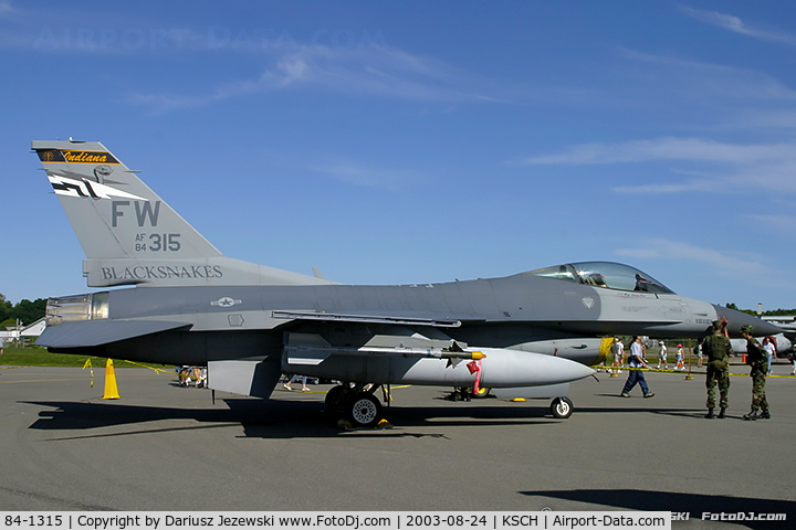 84-1315, 1984 General Dynamics F-16C Fighting Falcon C/N 5C-152, F-16C Fighting Falcon 84-1315 FW from 163rd FS 122 FW 'Blacksnakes' Fort Wayne, IN