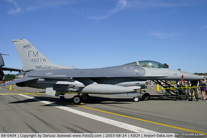 88-0404, 1988 General Dynamics F-16C Fighting Falcon C/N 5C-618, F-16C Fighting Falcon 88-0404 FM from 482nd FS 