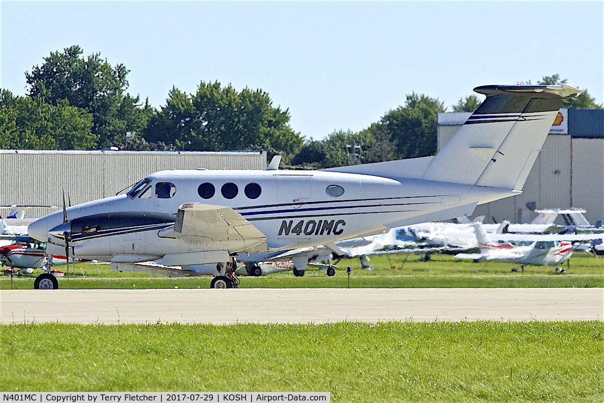 N401MC, 1981 Beech F90 King Air C/N LA-145, at 2017 EAA AirVenture at Oshkosh