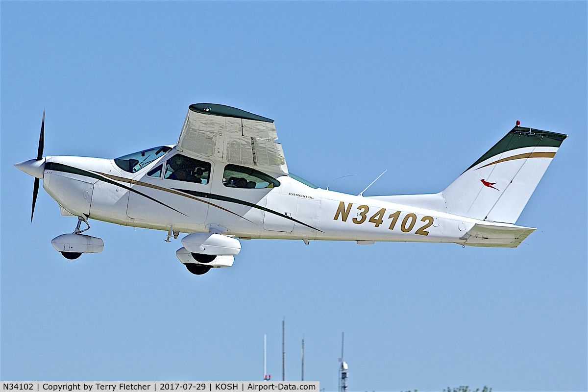 N34102, 1971 Cessna 177B Cardinal C/N 17701642, at 2017 EAA AirVenture at Oshkosh